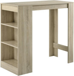 PremiumXL en. casa Elegáns bárasztal italtartó polccal, 110 x 50 x 103 cm, tölgyfa-hatású