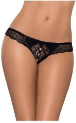  Obsessive Miamor - köves, nyitott női csipke tanga (fekete) - erotikashow - 4 699 Ft