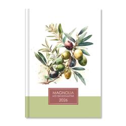PERIOD Magnólia Olive 2026 B6 napi beosztású női tervező határidőnapló (P4114-4531) - bestbyte