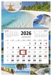 KALENDART 2026 T081 1 tömb Beach mintás speditőrnaptár (26T8100-011) - bestbyte