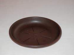  Virágtartó alátét, 36 cm, barna műanyag (367) (367-barna)