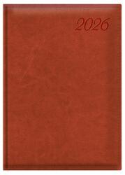 Kalendart Image 2026 I021 A5 napi beosztású vörösesbarna határidőnapló (26C021I-001) - bestbyte