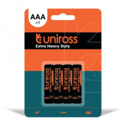 Uniross R03/AAA/mikro, 1, 5V szén-cink elem 4db/bliszter