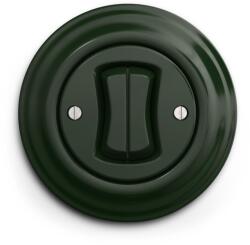 Kliklap - Buton dublu retro cu ramă, verde (KA0061M)