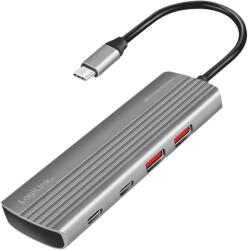 LogiLink Ultra slim USB 3.2 Gen2 hub. 2x USB-A. 5x USB-C. PD. 100 W (UA0414)