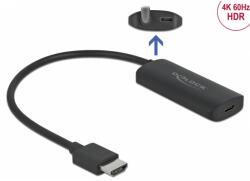 Delock HDMI USB 2.0 Type C Átalakító Fekete 24cm 63251 (63251)