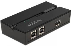 DELOCK USB 2.0 kapcsoló 2 személyi számítógép - 1 eszköz (11491)