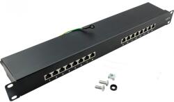 LogiLink Cat. 6 Patch Panel 16 ports shielded 19 inch rack mount black (NP0057)