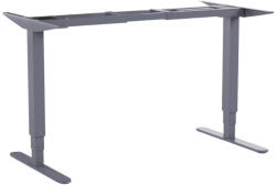 FlexiSpot E5 Elektromos Íróasztal Láb, Szürke, 62-125cm Állítható, Kétmotoros, 120 kg Teherbírás, Memóriagombokkal (LEG-E5-DM-G)