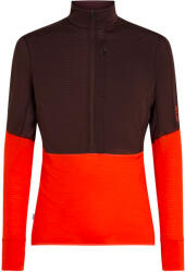 icebreaker Merino 200 RealFleece Descender LS Half Java/Fervid/Cb Férfi-melegítőfelső M
