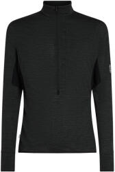 icebreaker Merino 200 RealFleece Descender LS Half Jeththr/Blck/Cb Férfi-melegítőfelső S