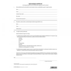 Pátria Egészségügyi nyilatkozat 3 lapos garnitúra A/4 álló