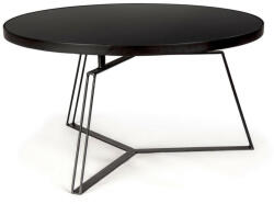 Bizzotto ZAIRA Üveg Dohányzóasztal Fekete Geometrikus