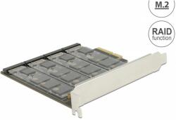 Delock PCI Express-kártya - 4 x belső M. 2 aljzat B nyílással RAID-dal (89888)