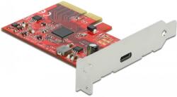 Delock PCI Express x4 Kártya - 1 x külső SuperSpeed USB 20 Gbps (USB 3.2 Gen 2x2) USB Type-C hüvely - 3 A (89035)