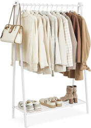 SONGMICS Acél Ruhaállvány Cipőtartó Polccal Fehér (EUZ-HSR023W01) - prodis