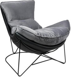 King Home Otilia Stand Fotel Bársony Sötétszürke Modern (KHM-MSE011000302-V23) - prodis