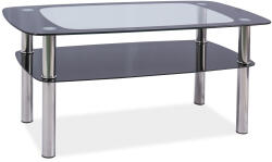 Signal Rava C Króm Üveg Dohányzóasztal Átlátszó Kétszintes