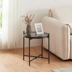 PremiumXL en. casa Üvegasztal Lier fekete