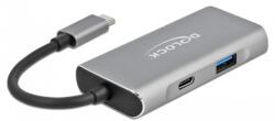 Delock Külső USB 3.2 Gen 2 USB Type-C hub 3 A-típusú és 1 USB Type-C csatlakozó felülettel (63261)