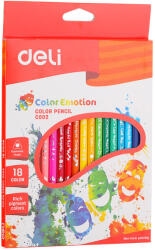 Deli Creioane colorate Deli Color emotion, 18 culori (DLEC00210)