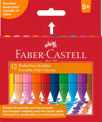 Faber-Castell Creioane colorate plastic grip Faber-Castell FC122520, 12 culori (FC122520)