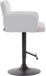 Bárszék - Magasságállítható - Fehér/Fekete - Szintetikus Bőr