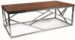 Signal Escada Modern Diófa Dohányzóasztal Króm Geometrikus Vázzal