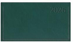 KALENDART Traditional 2026 T030 zöld heti beosztású fekvő zsebnaptár (26T030T-006) - officedepot
