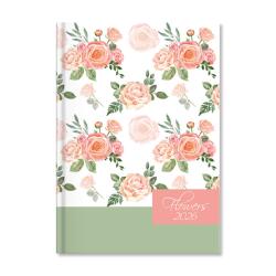 PERIOD Flowers Green 2026 A5 napi beosztású határidőnapló (P4114-1914) - officedepot