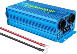  DC/AC inverter, tiszta szinuszhullám, univerzális kompatibilitás, 2000W-4000W EU, DC24V, AC220-240V 50Hz