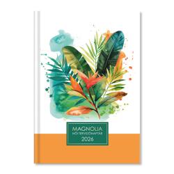 PERIOD Magnólia Leaf 2026 B6 napi beosztású női tervező határidőnapló (P4114-4529) - officedepot