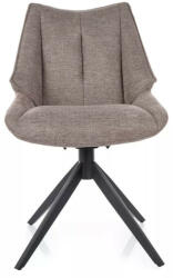 SIGNAL MEBLE Coda Brego Forgó Étkezőszék Bézs Szövet Fekete Vázzal (SIG-CODABRCBE) - pepita