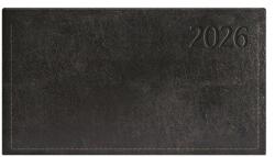 KALENDART Traditional 2026 T030 fekete heti beosztású fekvő zsebnaptár (26T030T-003) - officedepot