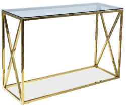 Signal Elise Arany Konzolasztal Edzett Füstüveg Lappal