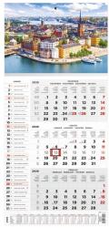 KALENDART 2026 T077 3 havi Város mintás speditőr naptár (26T7700-005) - officedepot