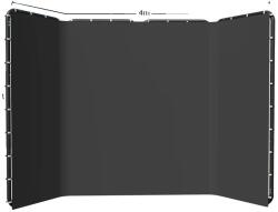  Fényképészeti háttér, muszlin anyag, sokoldalú kreatív beállításokhoz, 240x400 cm fekete