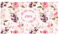 KALENDART Joy 2026 J030 Árvácska heti beosztású fekvő zsebnaptár (26T030J-211) - officedepot