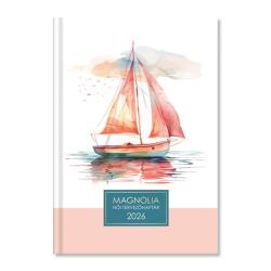 PERIOD Magnólia Sailboat 2026 B6 napi beosztású női tervező határidőnapló (P4114-4533) - officedepot