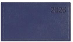 KALENDART Traditional 2026 T030 kék heti beosztású fekvő zsebnaptár (26T030T-004) - officedepot