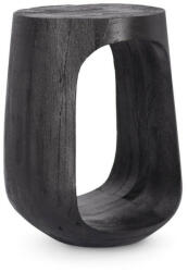 Bizzotto Lopez Mangófa Dohányzóasztal Fekete Áttört Dizájnnal