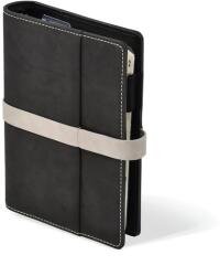 KALENDART Saturnus L225 műbőr fekete-szürke gyűrűs kalendárium (26SL225-003) - officedepot