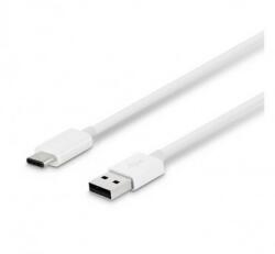  Кабел USB Type A - USB Type C 1м, 2A, силиконов, Бял