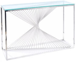 Signal Flame C Edzett Üveg Konzolasztal Króm Vázzal