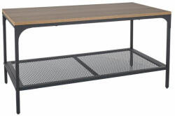 Signal Lex L Tölgy Laminált Dohányzóasztal Fém Vázzal Fekete