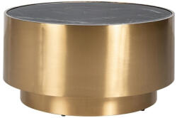 COSSAI Richmond Interiors COSSAI Márvány Hatású Kör Dohányzóasztal Arany