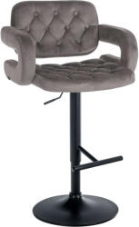 Dublin Bársony Bárszék - Karfás - Szürke-Fekete