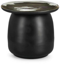 Bizzotto ZAINAB Akácfa Dohányzóasztal Fekete Ovális