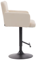  Los Angeles bárszék állítható magasságú fekete-krém 318166