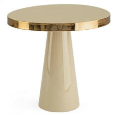 Bizzotto Nandika Glamour Dohányzóasztal Bézs Arany Szegéllyel